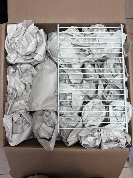 Household rack packed with protective paper inside a box